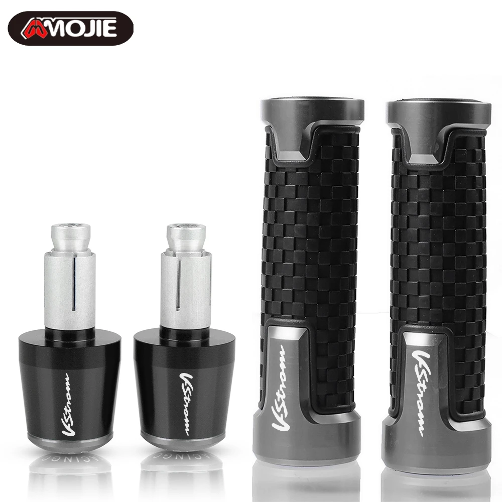 

7/8" Handle Grip Handlebar Grips End Cover Cap For SUZUKI V-STROM 650 VSTROM 650/XT DL650 VStrom 650 1000 1050 1050XT all year