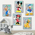 Алмазная мозаика Disney 5D, картина для семьи, Микки Маус, Дональд Дак, мультяшное Аниме изображение для детей, украшение для семьи, роспись