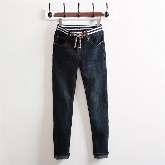 Men's Jeans Black Blue Medium Stretch Denim Men Pocket Print Size 30 32 34 36 38 40 42 44 46 48 Pants Trousers 092 | Мужская одежда