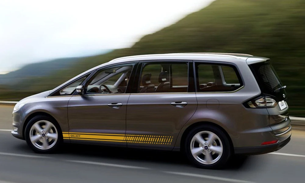 2 шт. автомобильные длинные боковые полосы наклейки для Ford Galaxy Автомобильная виниловая пленка Стайлинг украшения наклейки автомобильные принадлежности для тюнинга