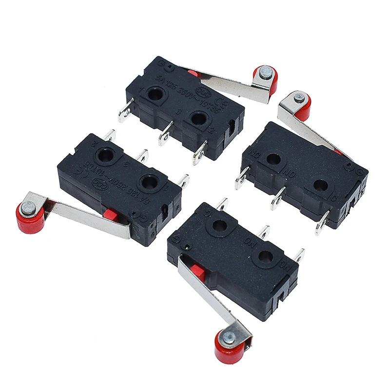 20 шт./лот, новинка, микро роликовый рычаг, рычаг, нормально открытый, закрытый концевой выключатель, KW12-3