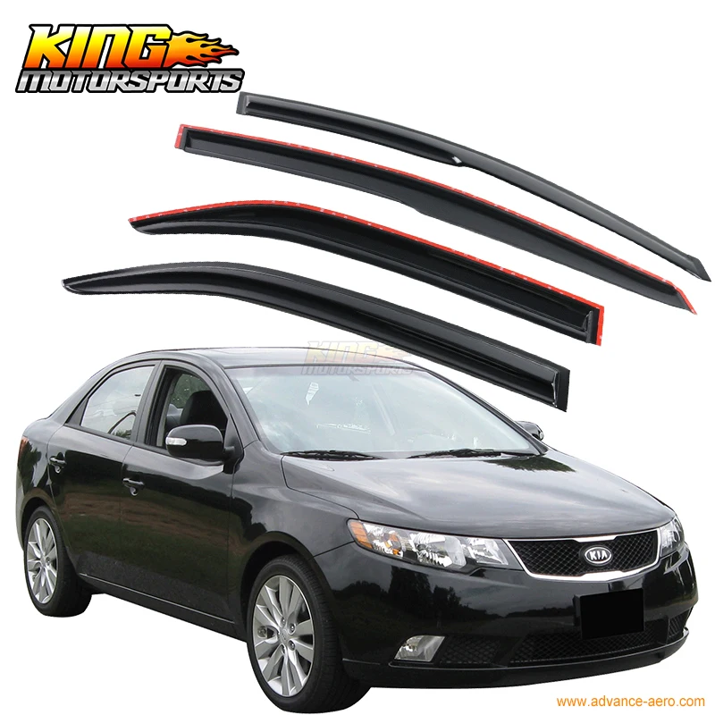 Ветряные дефлекторы для Kia Forte Sedan Aero Mugen style подходят 09 13 козырьки окон дымчатые