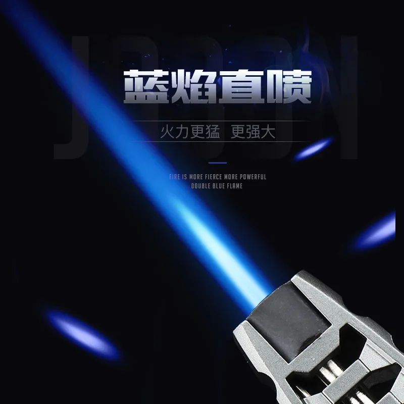 Мощная металлическая струйная Зажигалка турбо ветрозащитная Бутановая газовая