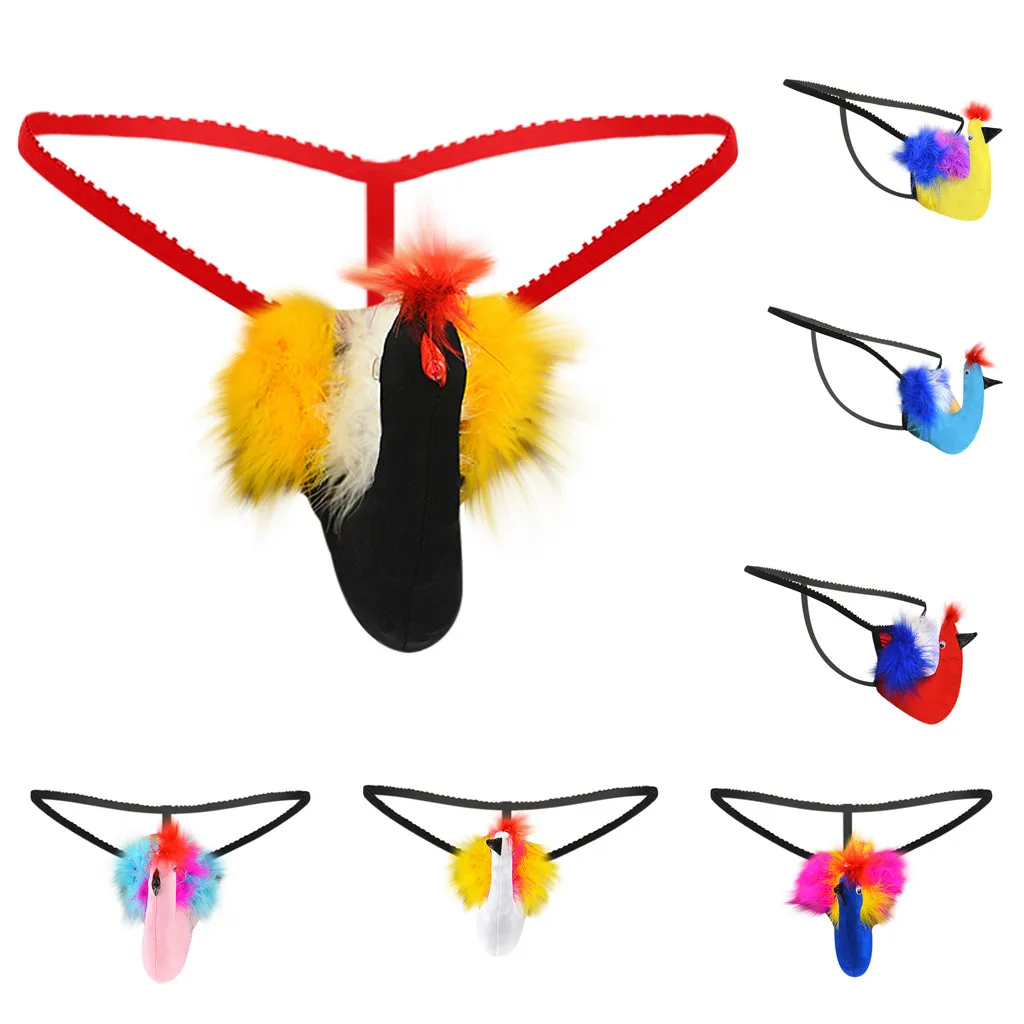 Мужское сексуальное нижнее белье с животным длинным пенисом Shealth srech G-string T-back