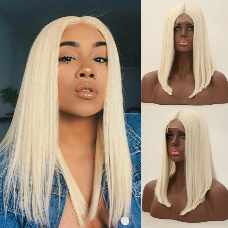 Парик из синтетического кружева в стиле Харадзюку Боба короткий парик