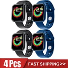 Смарт-часы D20 Y68 для мужчин и женщин, цифровые спортивные Bluetooth-часы с шагомером, 4 шт., для Android, Ios, Xiaomi