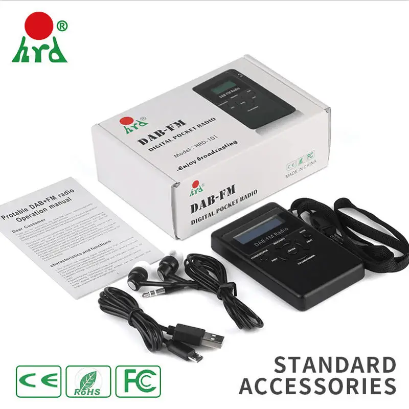 Мини Портативный цифровой радиоприемник DAB + FM двухдиапазонный приемник