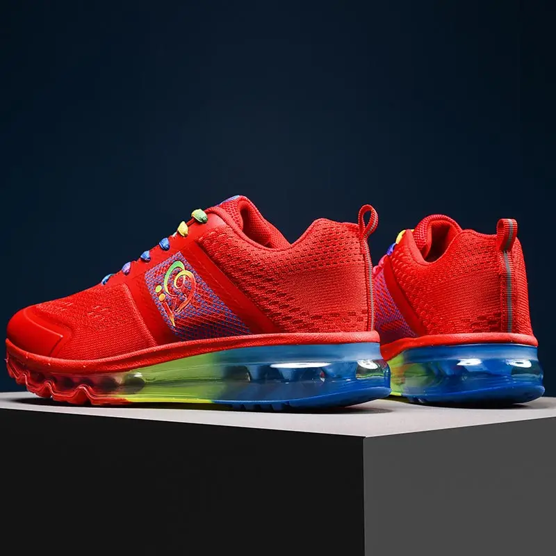 Big Size Outdoor No-slip Sports Shoes for Male Sport Women Sneakers Running Men Red Athletic Tennis Basket B-747 | Спорт и