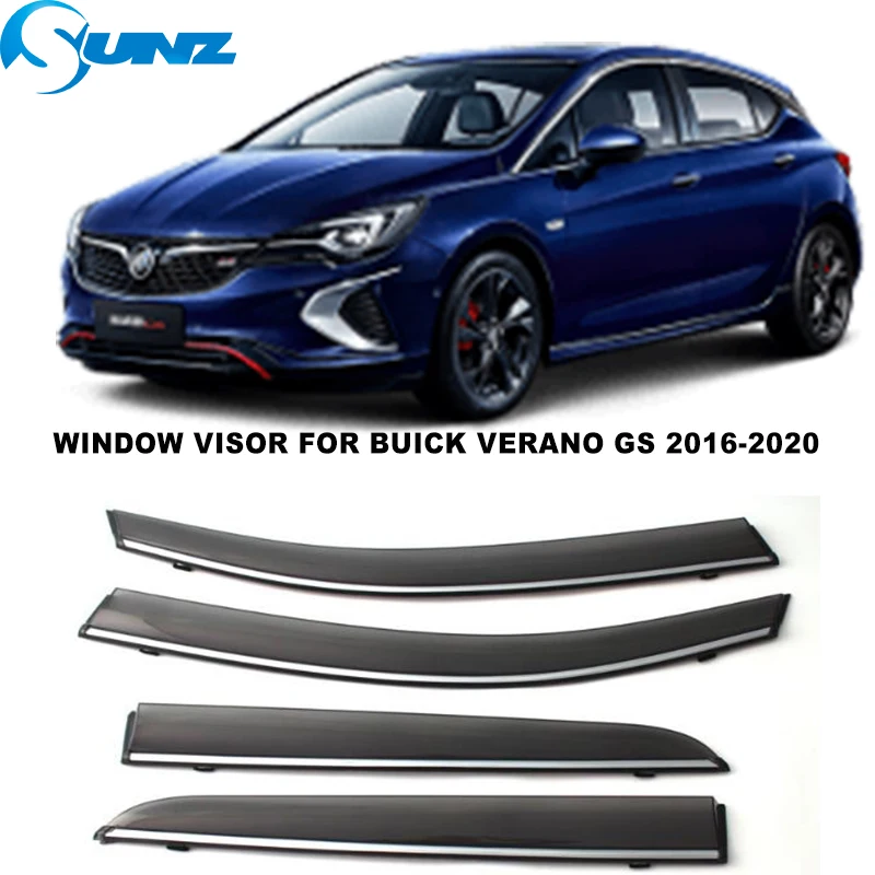 

Side Window Visor For Buick Verano GS Hatchback 2016 2017 2018 2019 2020 Window Rain Guards Sun Rain Deflector Car Stylings SUNZ