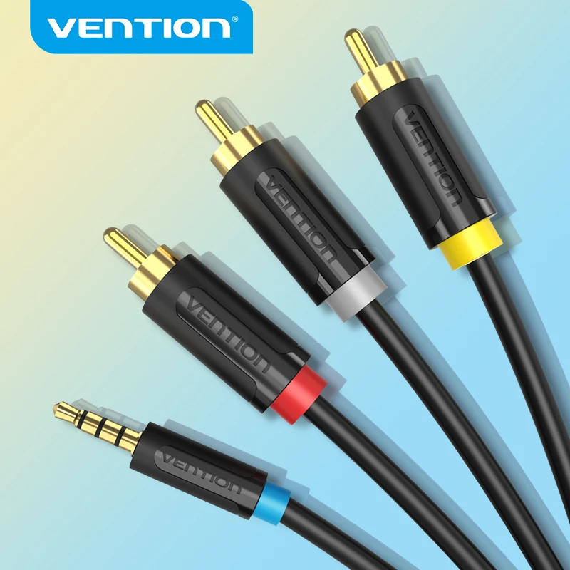Кабель Vention со штекером 3 5 мм на RCA Штекерный аудио и видеокабель AV шнур AUX стерео