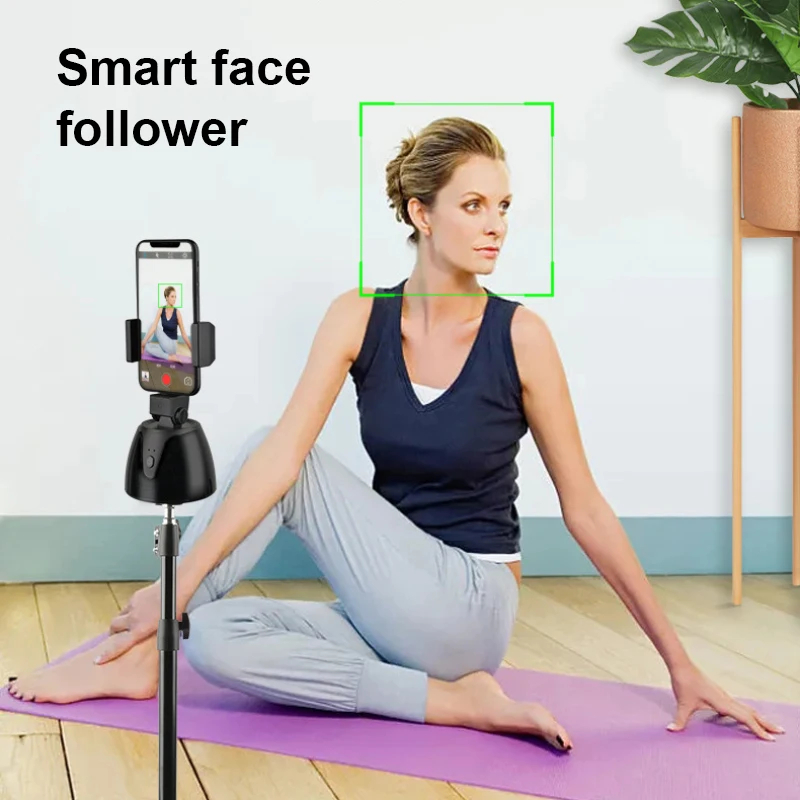 Smart AI 360° Rotation Face Tracking Selfie Stick Tripod Mobile Phone Holder For iPhone Android Auto Shooting Camera Stand | Мобильные