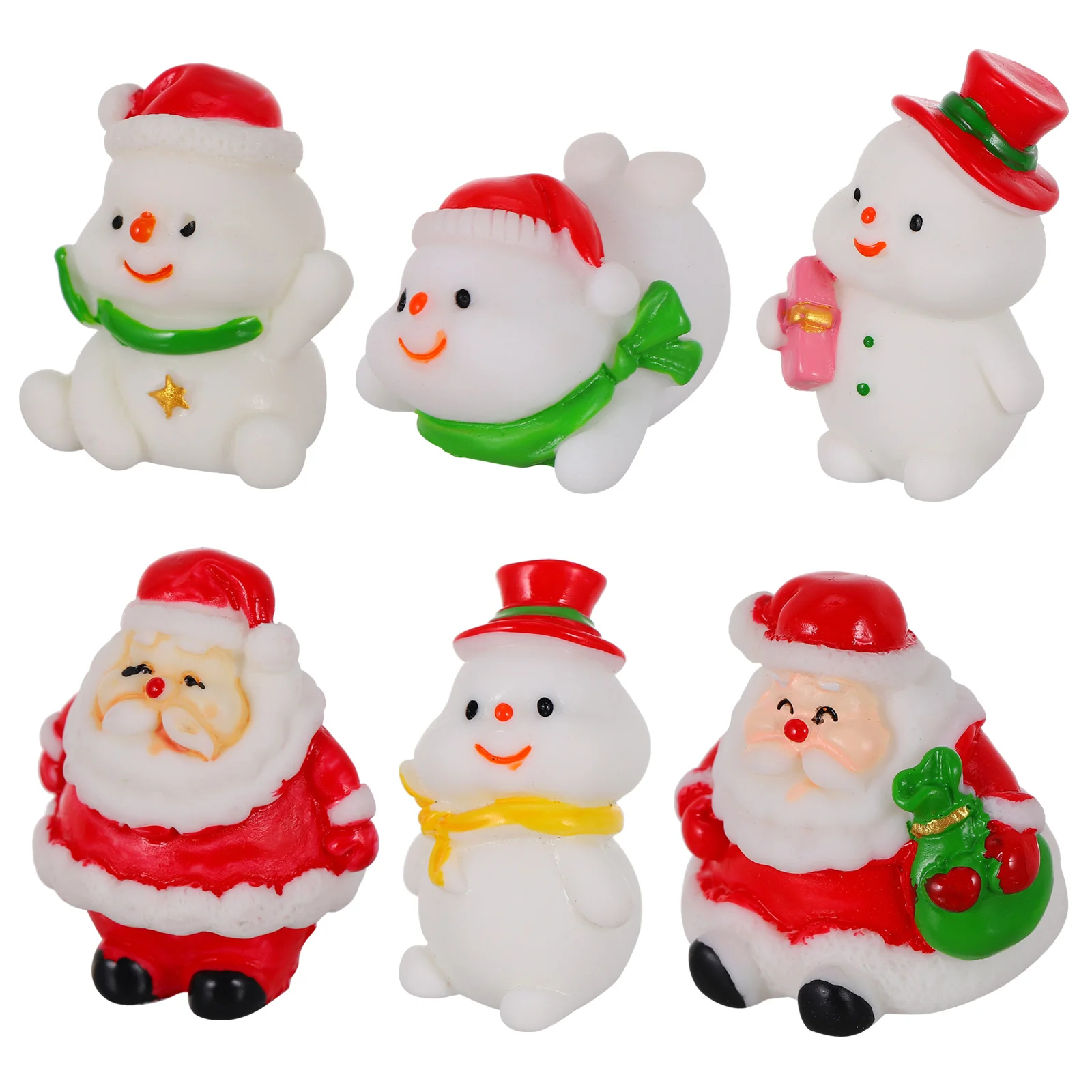 

6 шт., уникальные рождественские мини-украшения из смолы