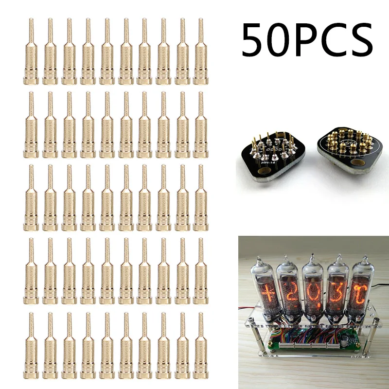 50 шт./компл. 0 8 мм Диаметр трубные булавки Nixie/VFD Трубная розетка гнездо Pin для IN-14