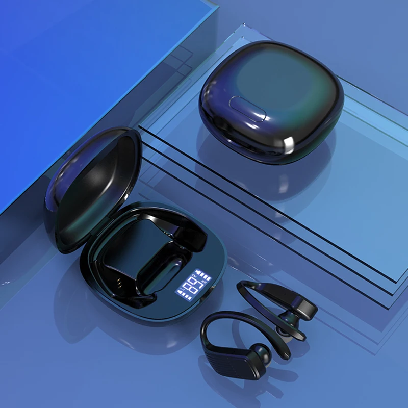 Беспроводная гарнитура с микрофоном bluetooth v5.0 sem fio tws orelha gancho music ipx5|Наушники и