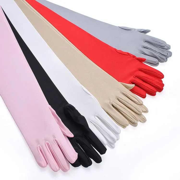 

Women Sheer Mesh Gloves Full Finger Long Opera Prom Evening Party Bridal 2022