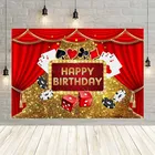 Avezano Казино Покер день рождения фото фон для вечеринки в Лас-Вегасе красный занавес сценический фон для фотостудии Декор баннер реквизит