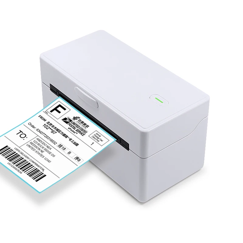 

4 inch label thermal printer barcode 40-120mm printing width bluetooth wireless ios android USB destop sticker For Logistics