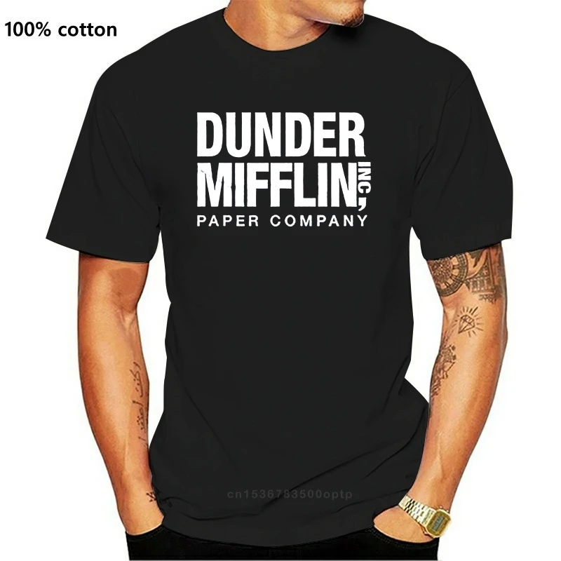 

Новинка, ярко-голубая Мужская футболка из бумаги Dunder Mifflin