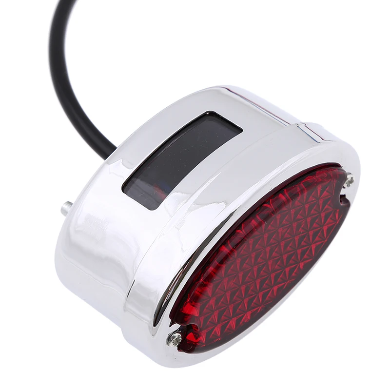 Задний светодиодный фонарь POSSBAY хромированный Овальный стоп сигнал для