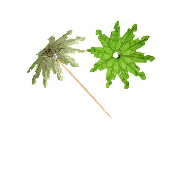 Творческий 10 шт./компл. зеленый кокосовой пальмой палочки зонтик выбирает