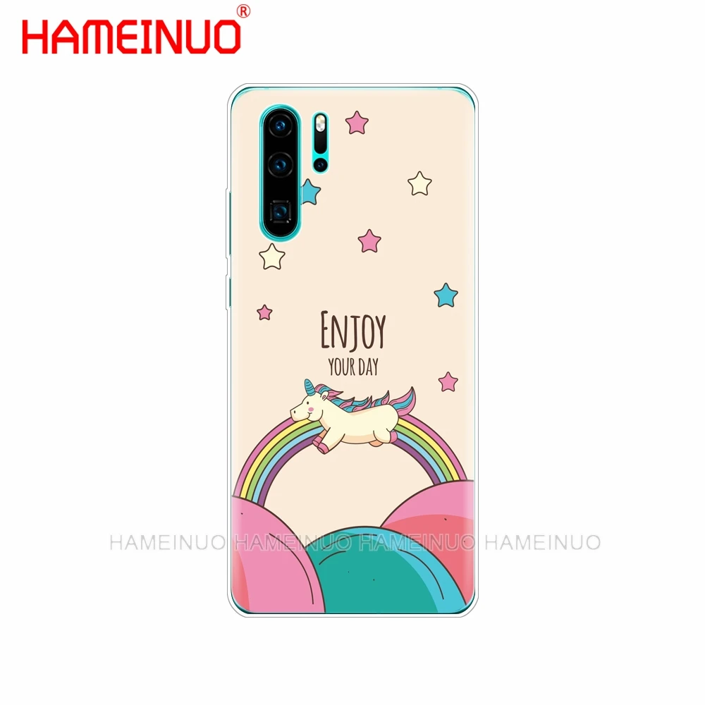 Силиконовый чехол для телефона huawei P30 PRO LITE P SMART 2019 plus p smart Z p20 lite Единорог на