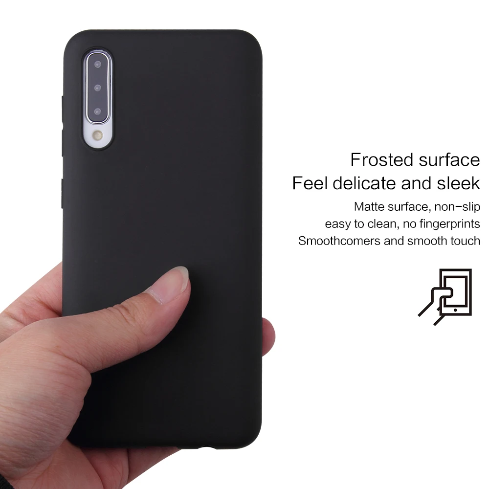 Черный ТПУ силиконовый резиновый матовый чехол для Samsung Galaxy S8 S9 Plus S6 S7 Edge A3 A5 A6 A9 A7 J3