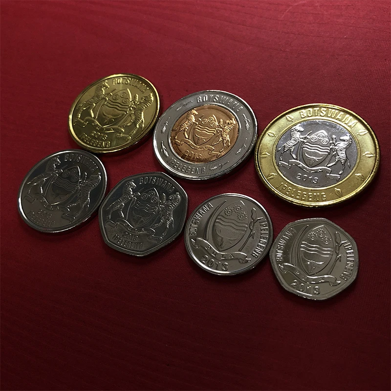 Набор из 7 шт. Ботсвана 2013 оригинальная памятная монета коллекция|Безвалютные