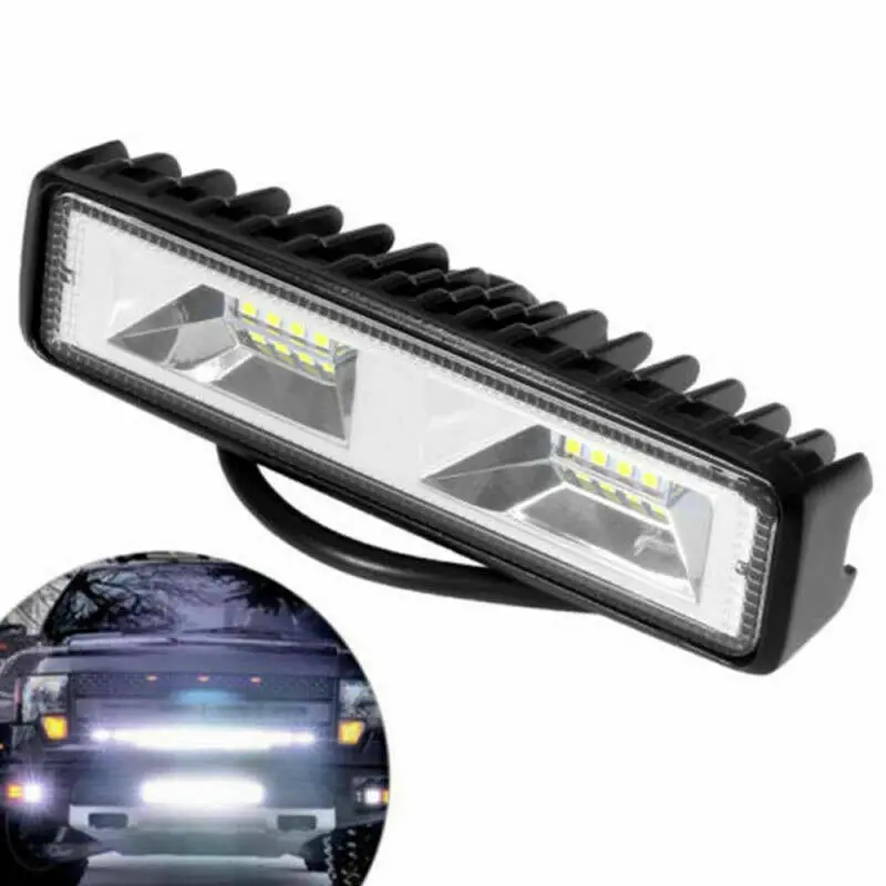 

Hot 2pcs 48W Car Driving Fog Lamp 16LED Bulbs Spot Beam Bar Off Road Work Light X66