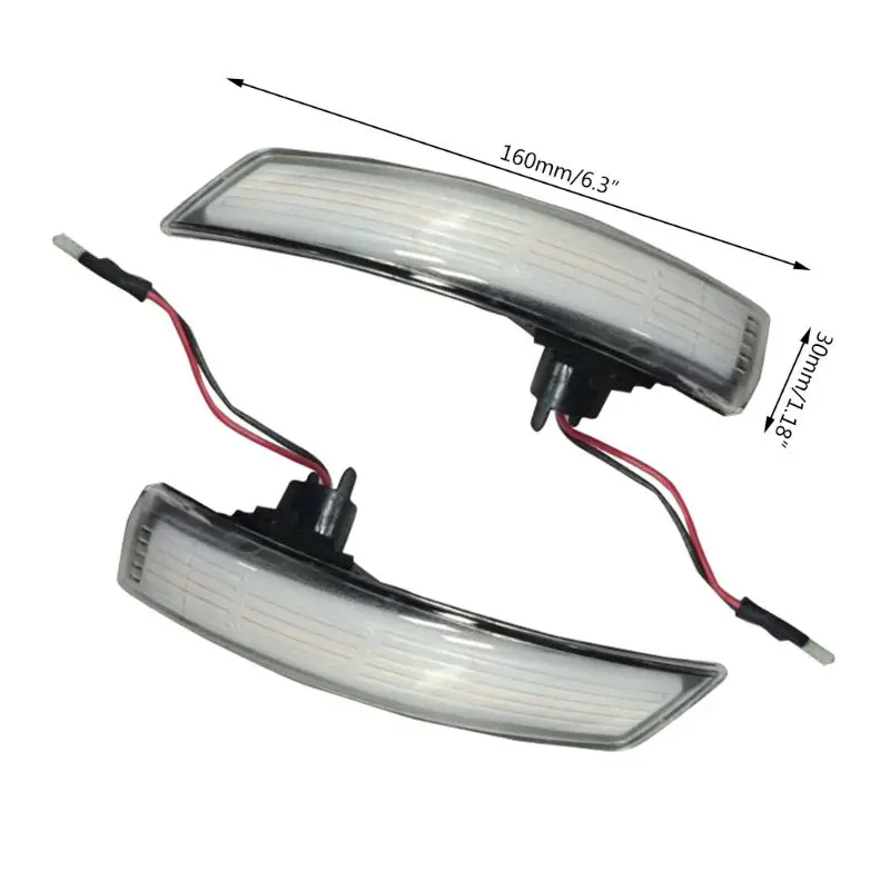 2Pcs Flowing LED Turn Signal Light Side Wing Rearview Mirror Dynamic Indicator Blinker for Ford Focus Mondeo | Автомобили и
