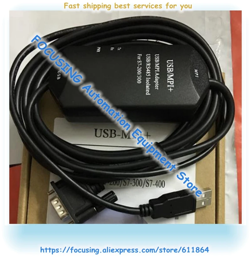 USB к MPI интерфейс USB/MPI адаптер USB/RS458 изолированный для PLC S7 200 300 400 кабель Новый +|Компьютерные кабели и разъемы|