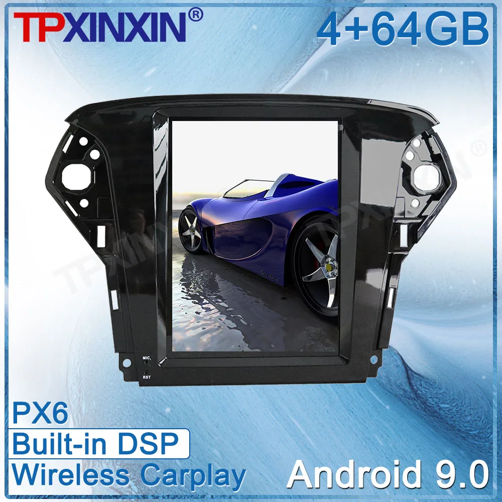 

Android 10 для Ford Mondeo 2011 2012 - 2015 Tesla Styel, автомобильный DVD-экран, GPS-навигация, радио, мультимедиа, проектор, головка