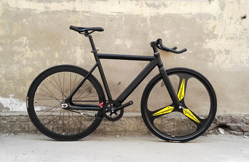 Трек велосипед Fixie с рамкой из алюминиевого сплава вилка 3 Спицы колесо