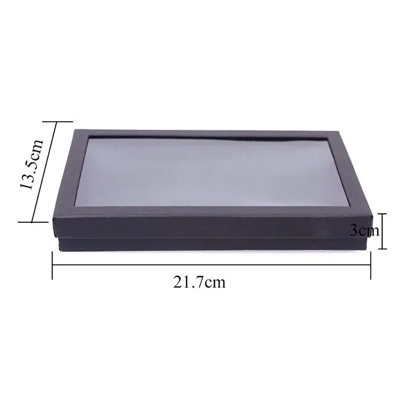 

Earrings Jewelry Display Holder Organizer Practical Show Case Transparent Window PVC 36 Slots Ring Box Tray Storage Case