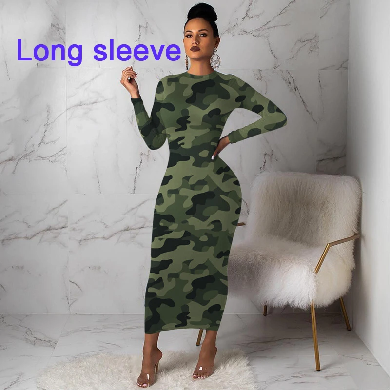 Camouflage 1 Осень Лето Женское лоскутное леопардовое платье бодикон Длинное Макси платье сексуальное Клубное платье для вечеринки женское платье размера плюс - Цвет: Camouflage 1