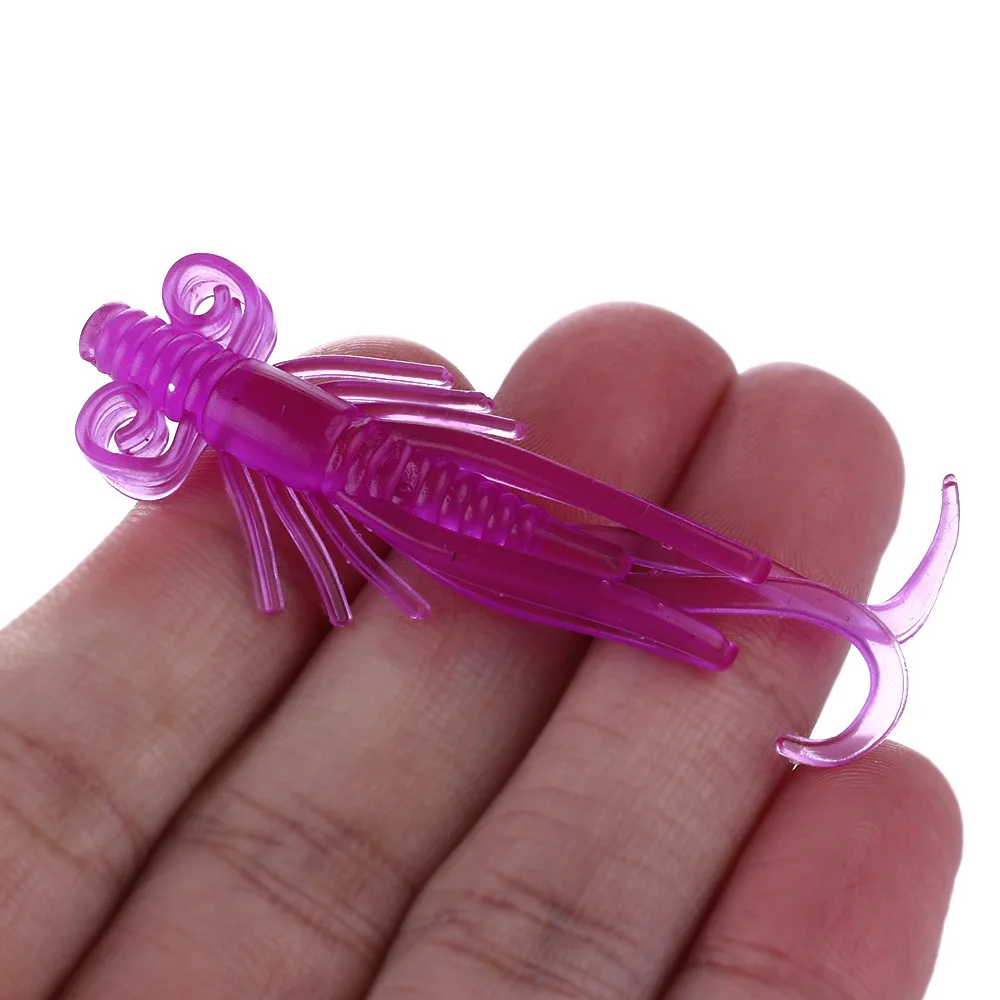 

10PCS Fishing Lures Soft Bait6cm Artificial Silicone Bait Minnow Worm Fish Lure Wobbler Carp Bass Swim Jig Pike Fishing tackle