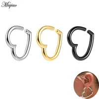 miqiao 2pcs 316l surgical steel heart ear flesh hollow tunnel plug ear gauges expander piercing body jewelry