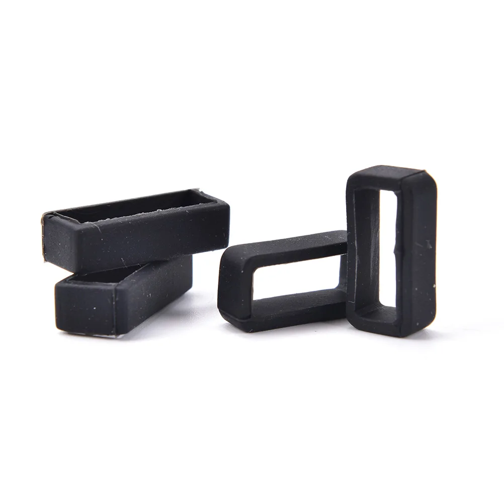 

14mm 16mm18mm 20mm 22mm 24mm 26mm Rubber Watch Band Accessories Black Silicone Watch Strap Small Rubber Loop Holder Locker 2pcs