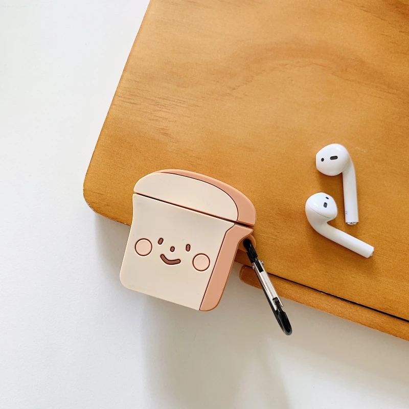 Для AirPods 1 чехол хлеб для тостов мягкий силиконовый беспроводной Bluetooth кожухи