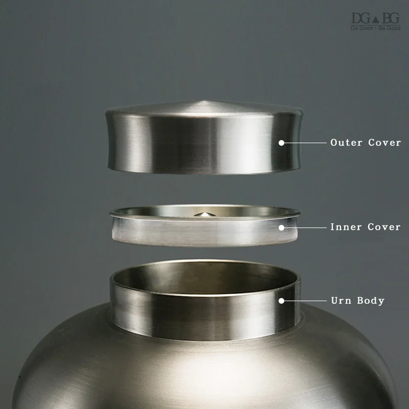 Чистый оловянный пепел урн для близких траурное кремационное устройство двойное