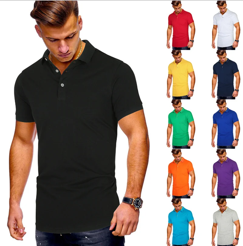 

Men's plus size men's cotton casual POLO shirt summer men's short-sleeved European and American t-shirt men's custom clothing