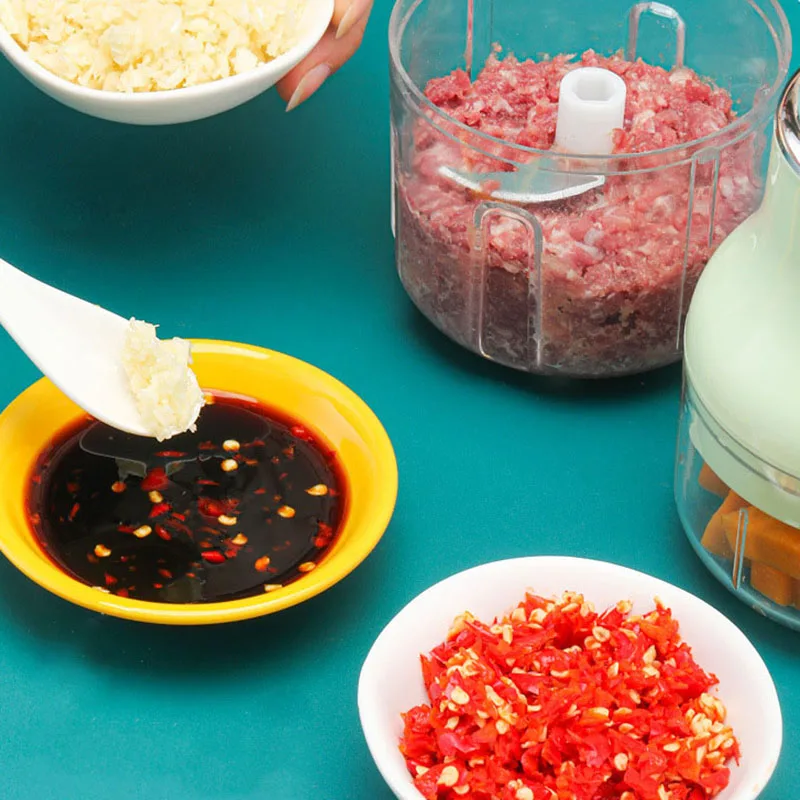 Многофункциональная электрическая мясорубка измельчитель для чеснока фруктов