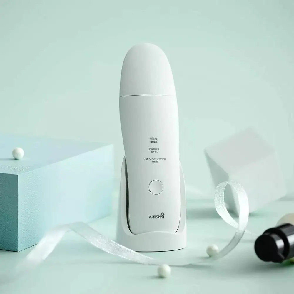 Ultrasonic Facial Skin Scrubber Deep Face Cleaning Peeling Care Device Smart home Chip Beauty Instrument | Красота и здоровье
