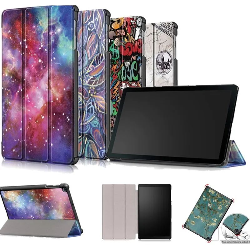 Для Samsung Galaxy Tab A 10 1 2019 t510T515 ультра тонкий 3 сложения флип умный чехол-подставка
