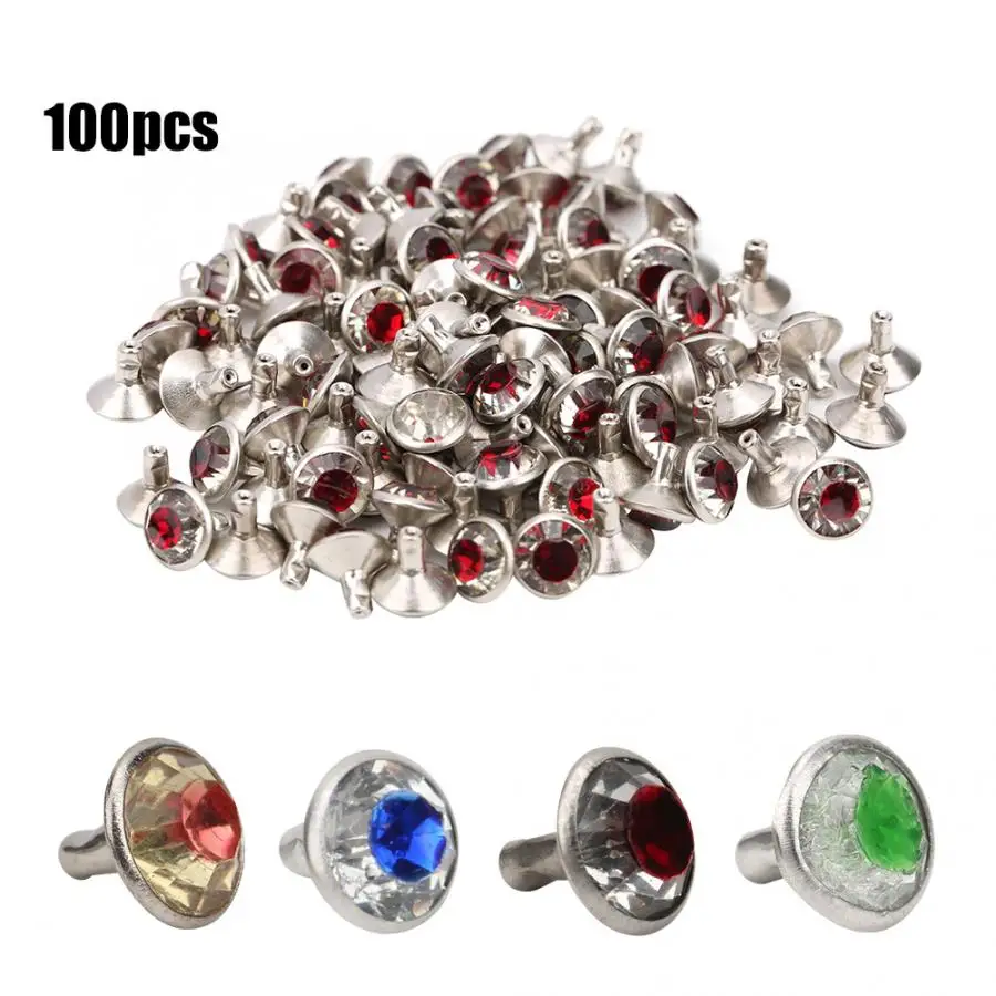 100 шт. хрустальные стразы заклепки для багажа аксессуары одежды шпильки и шипы |