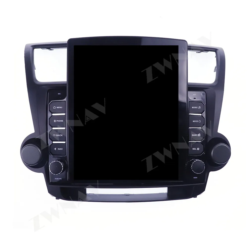 IPS DSP аудио радио для Toyota Highlander 2008-2013 GPS сенсорный экран Android 10 64 ГБ Tesla плеер