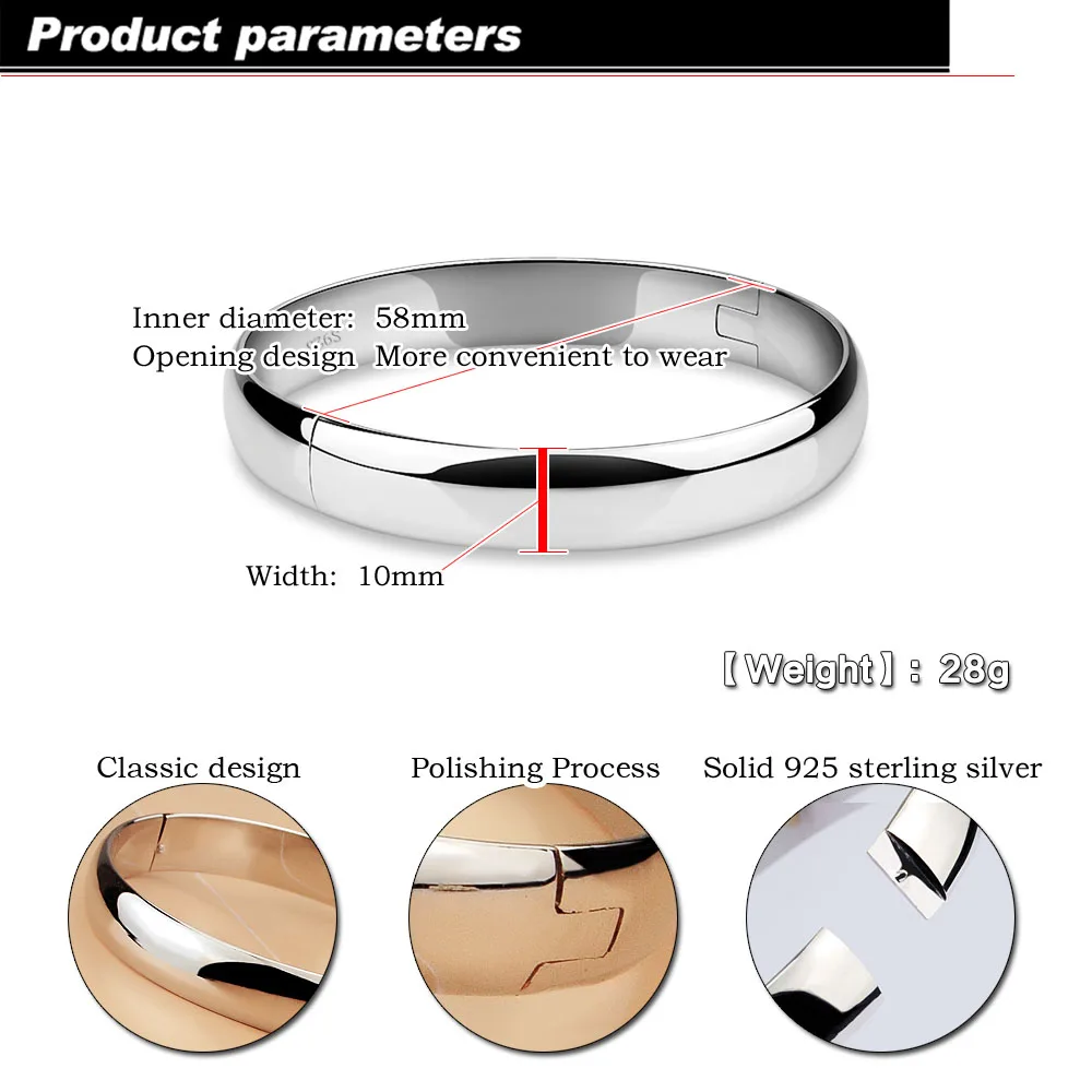 Браслет женский круглый из серебра 5 пробы диаметром около 2017 см|round bracelet|bangle