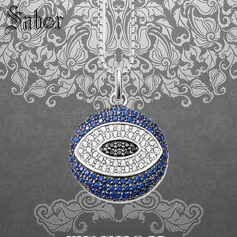 Цепочка с цепочкой массивное ожерелье подвеской в виде турецкого глаза модное