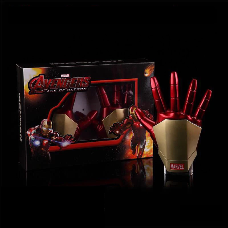 

Marvel Avengers 4 Iron Man 1/1 Wearable Glowing Gloves Cosplay Latex Gloves Superhero Weapon Moveable Doll Children's Toy Gift