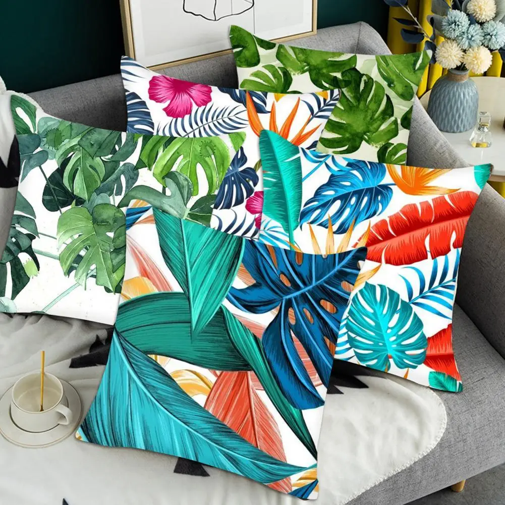 

Долговечная наволочка для подушки, легкая в уходе широкая накладка, изящная декоративная наволочка для дивана с цветочным принтом