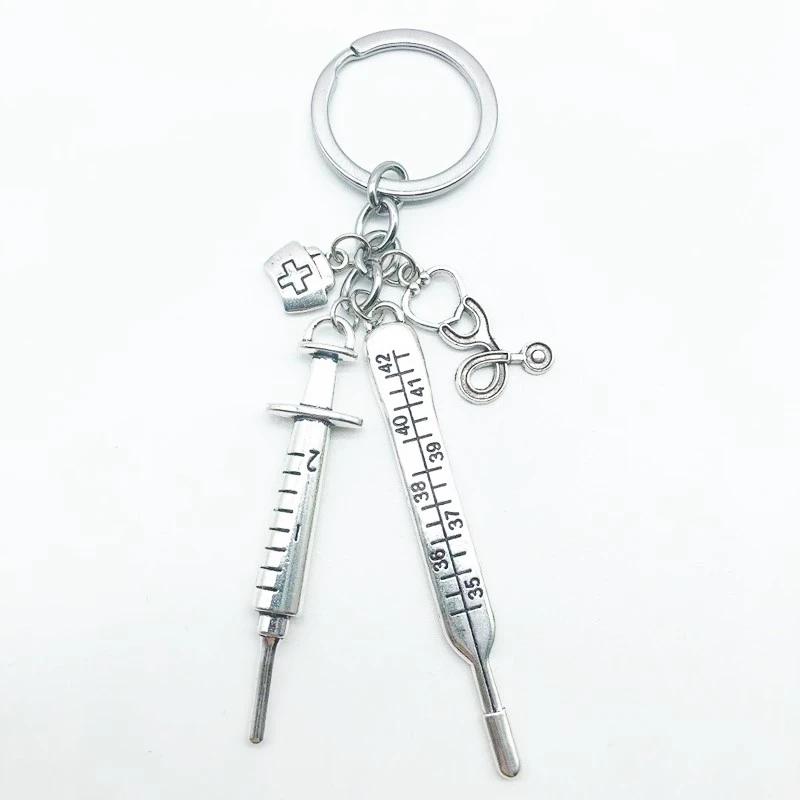Лидер продаж креативный медицинский брелок ручной работы игольчатый шприц